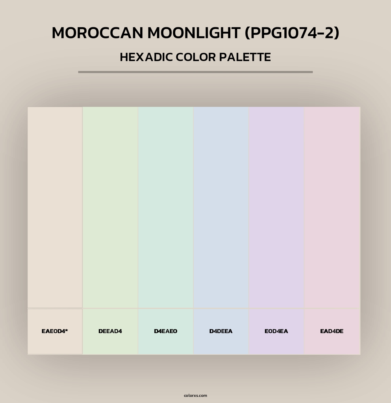 Moroccan Moonlight (PPG1074-2) - Hexadic Color Palette