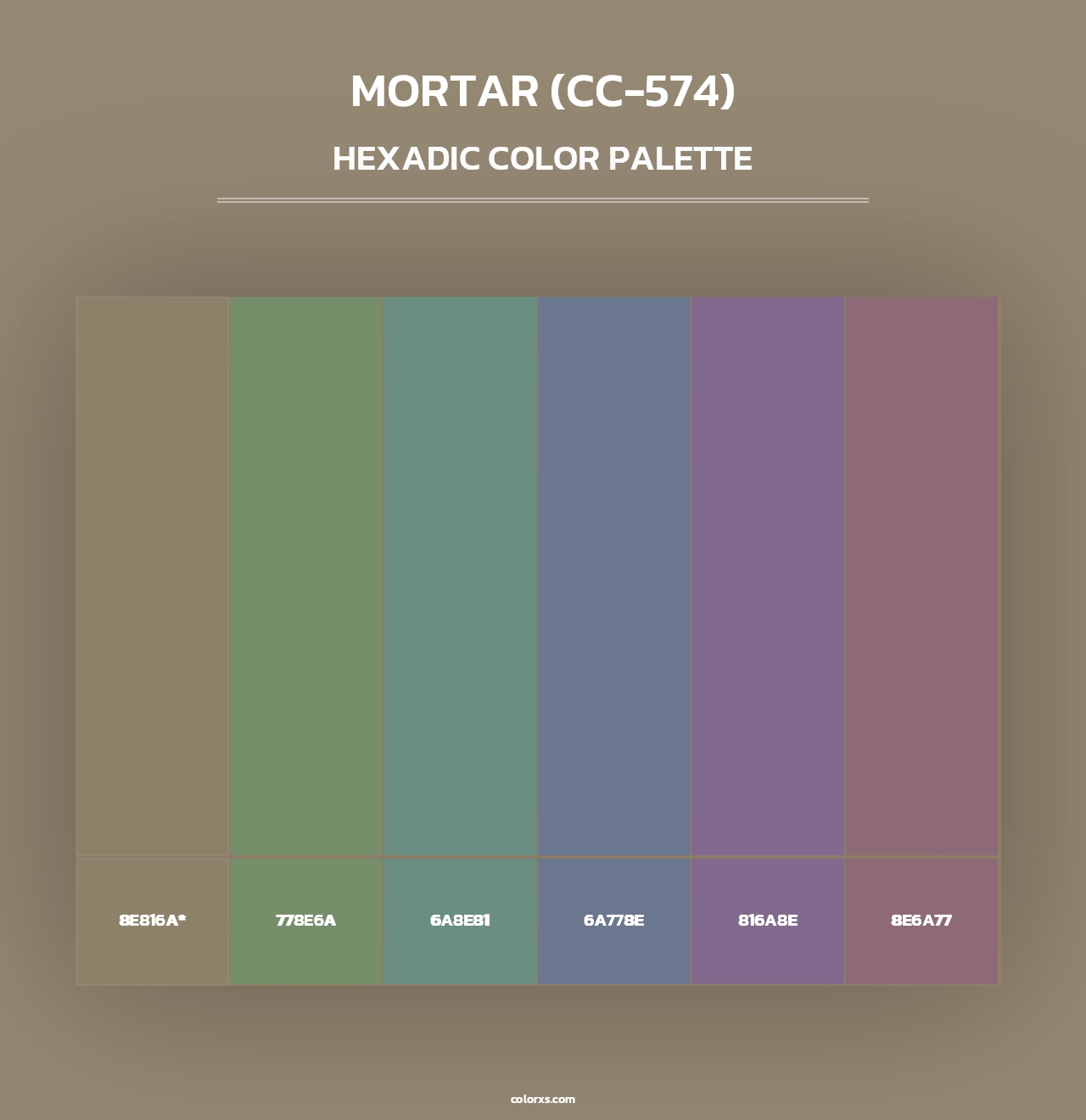 Mortar (CC-574) - Hexadic Color Palette
