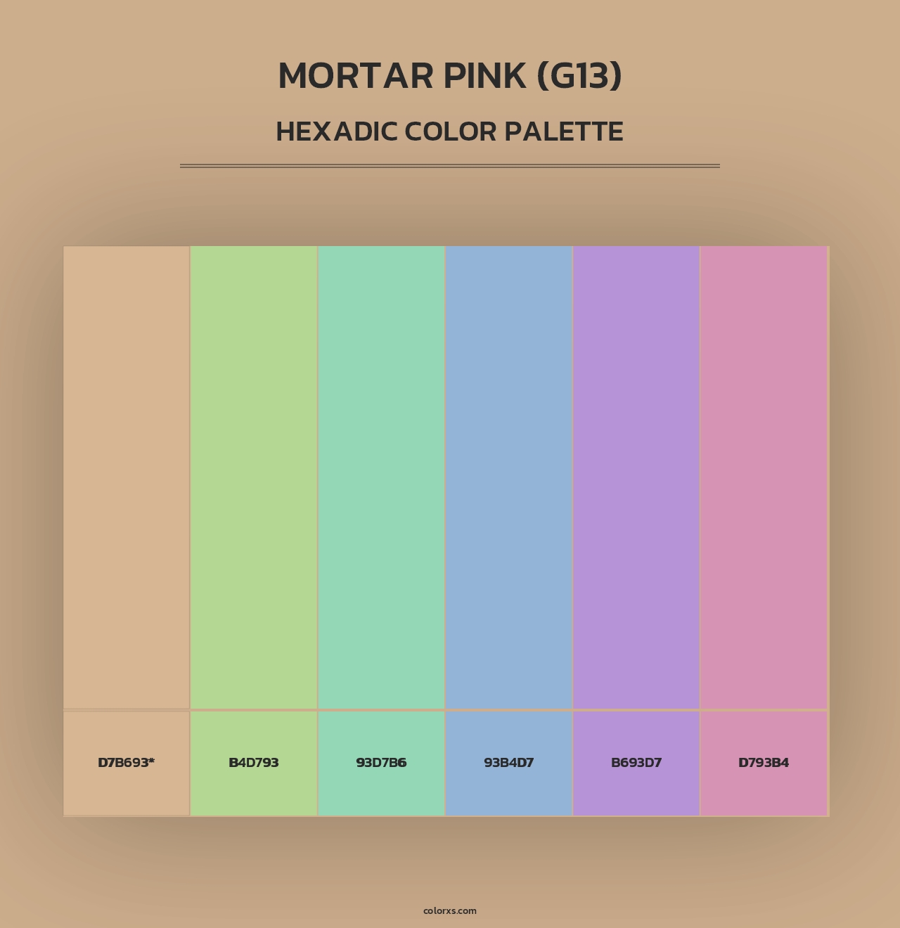 Mortar Pink (G13) - Hexadic Color Palette