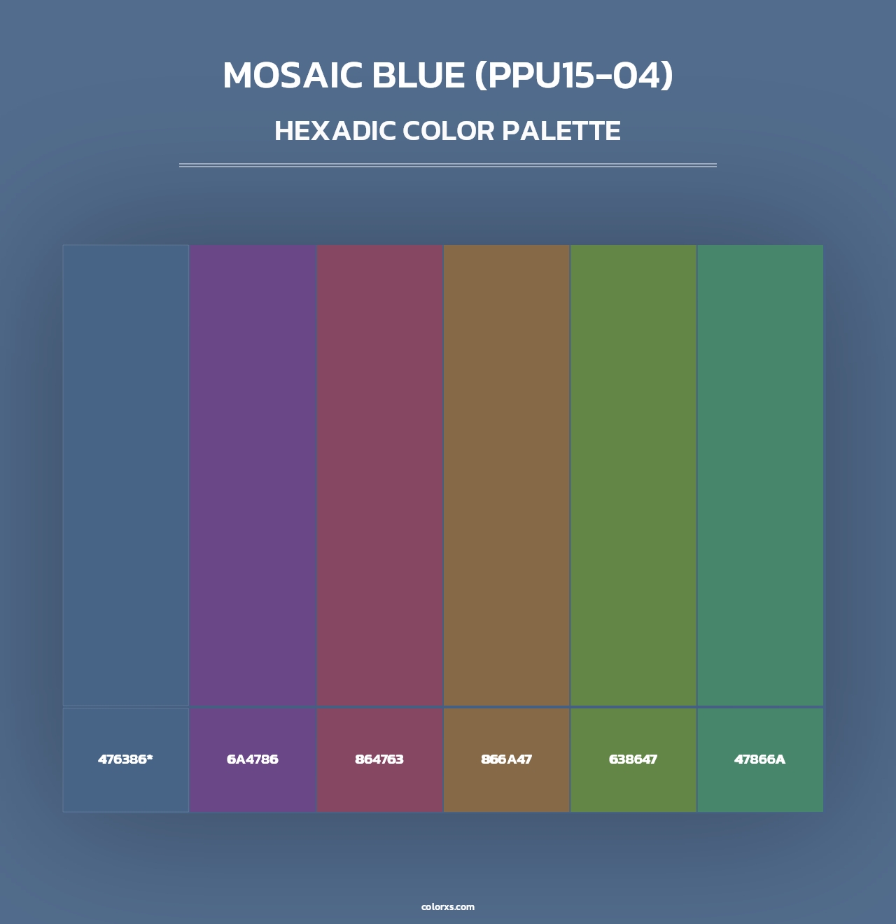 Mosaic Blue (PPU15-04) - Hexadic Color Palette