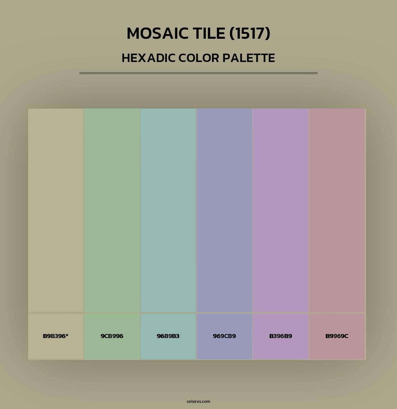 Mosaic Tile (1517) - Hexadic Color Palette
