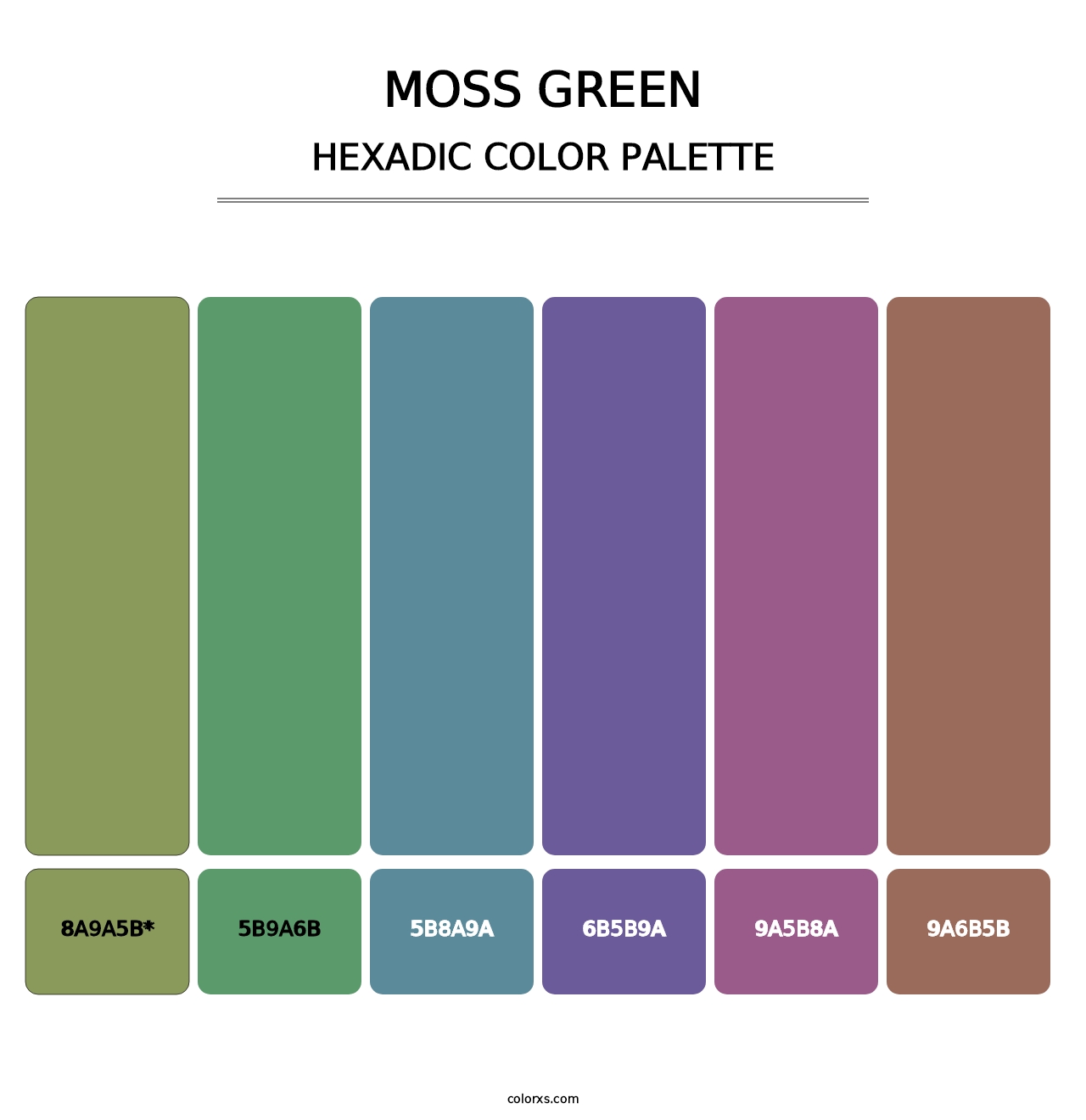Moss Green - Hexadic Color Palette