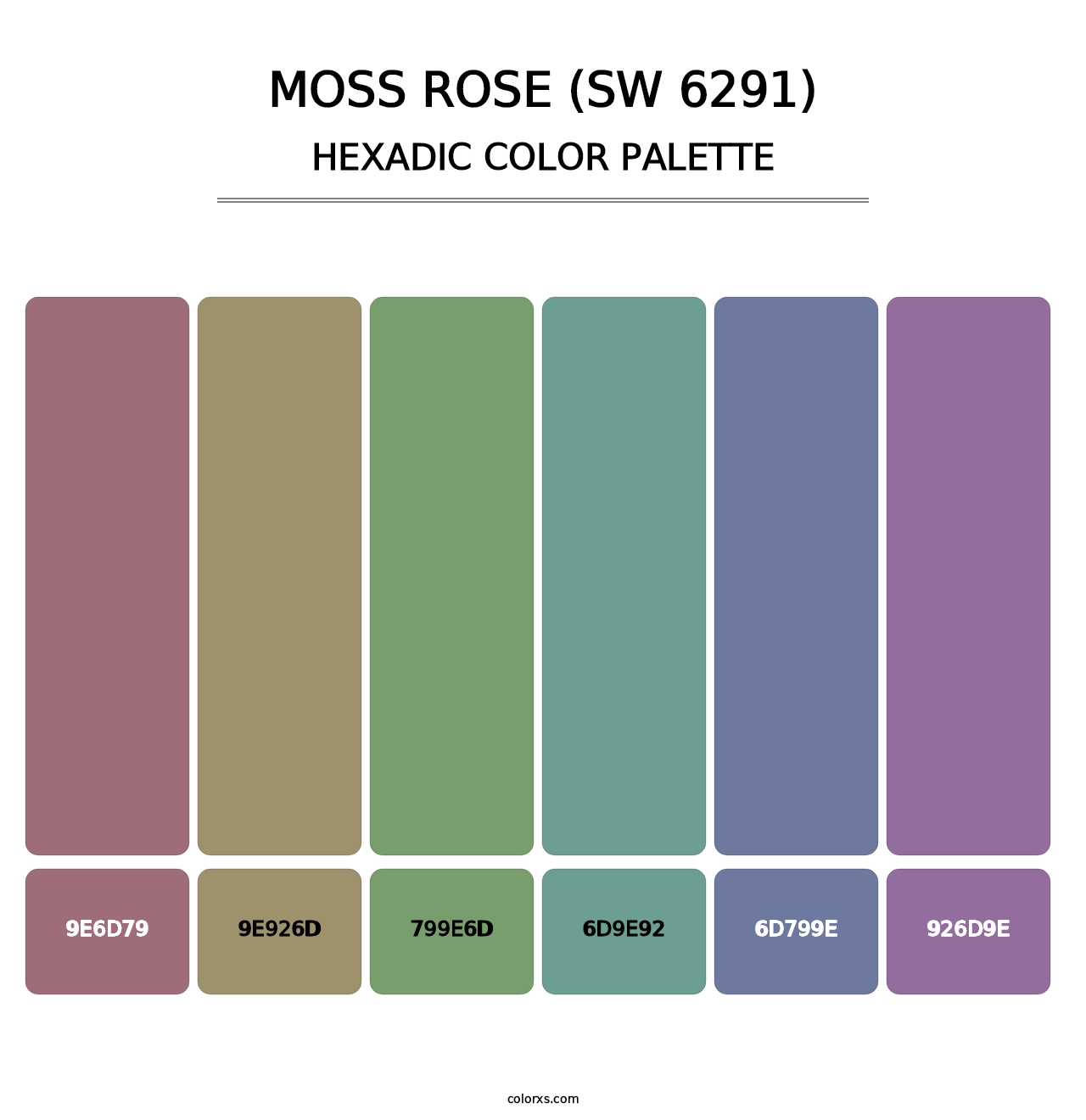 Moss Rose (SW 6291) - Hexadic Color Palette