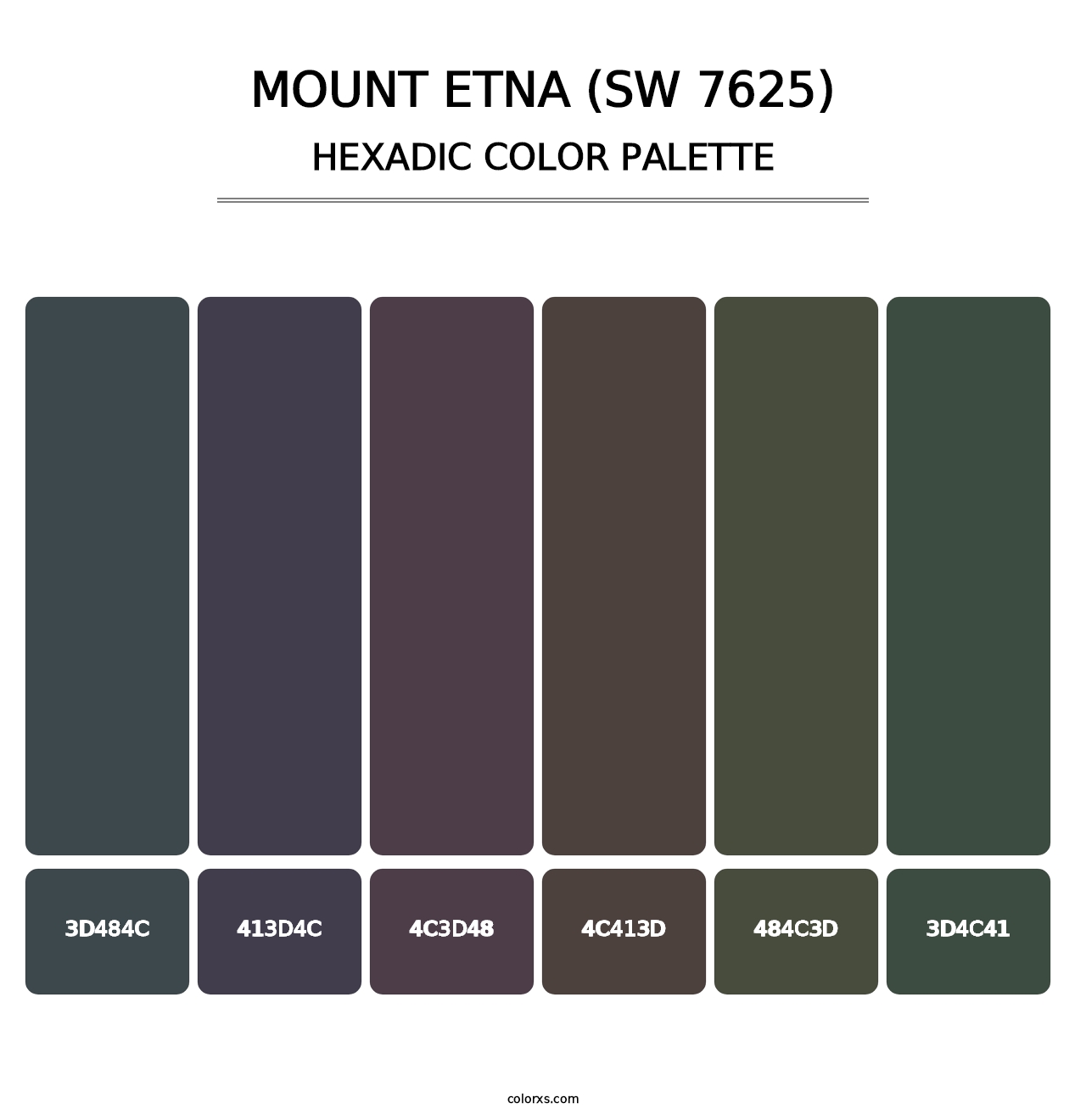 Mount Etna (SW 7625) - Hexadic Color Palette