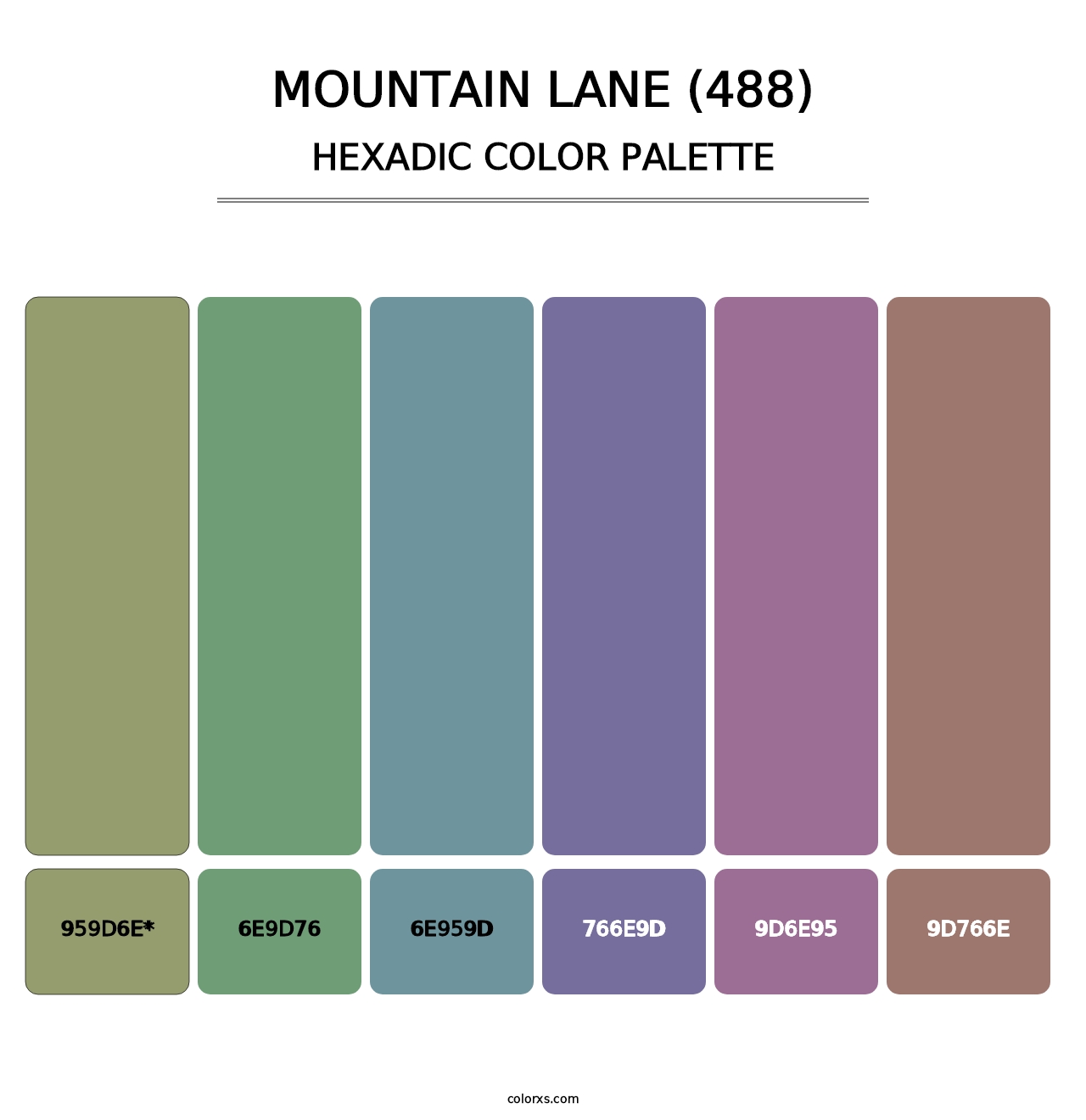 Mountain Lane (488) - Hexadic Color Palette
