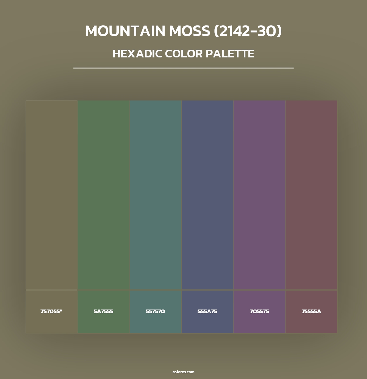 Mountain Moss (2142-30) - Hexadic Color Palette