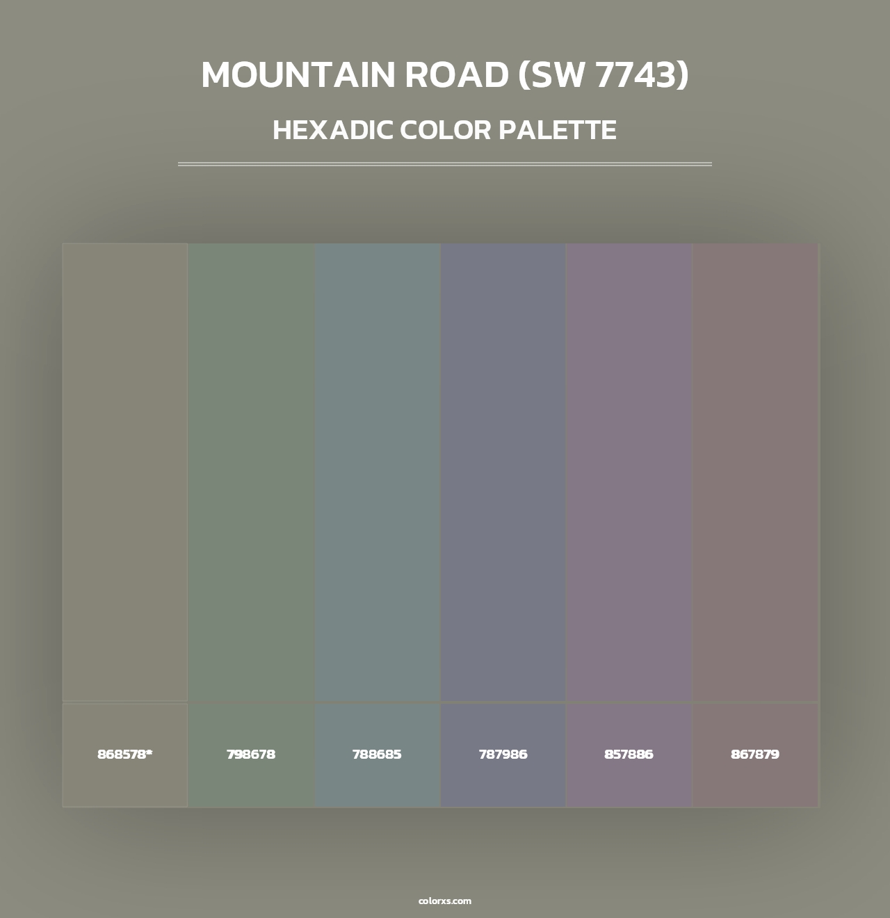 Mountain Road (SW 7743) - Hexadic Color Palette