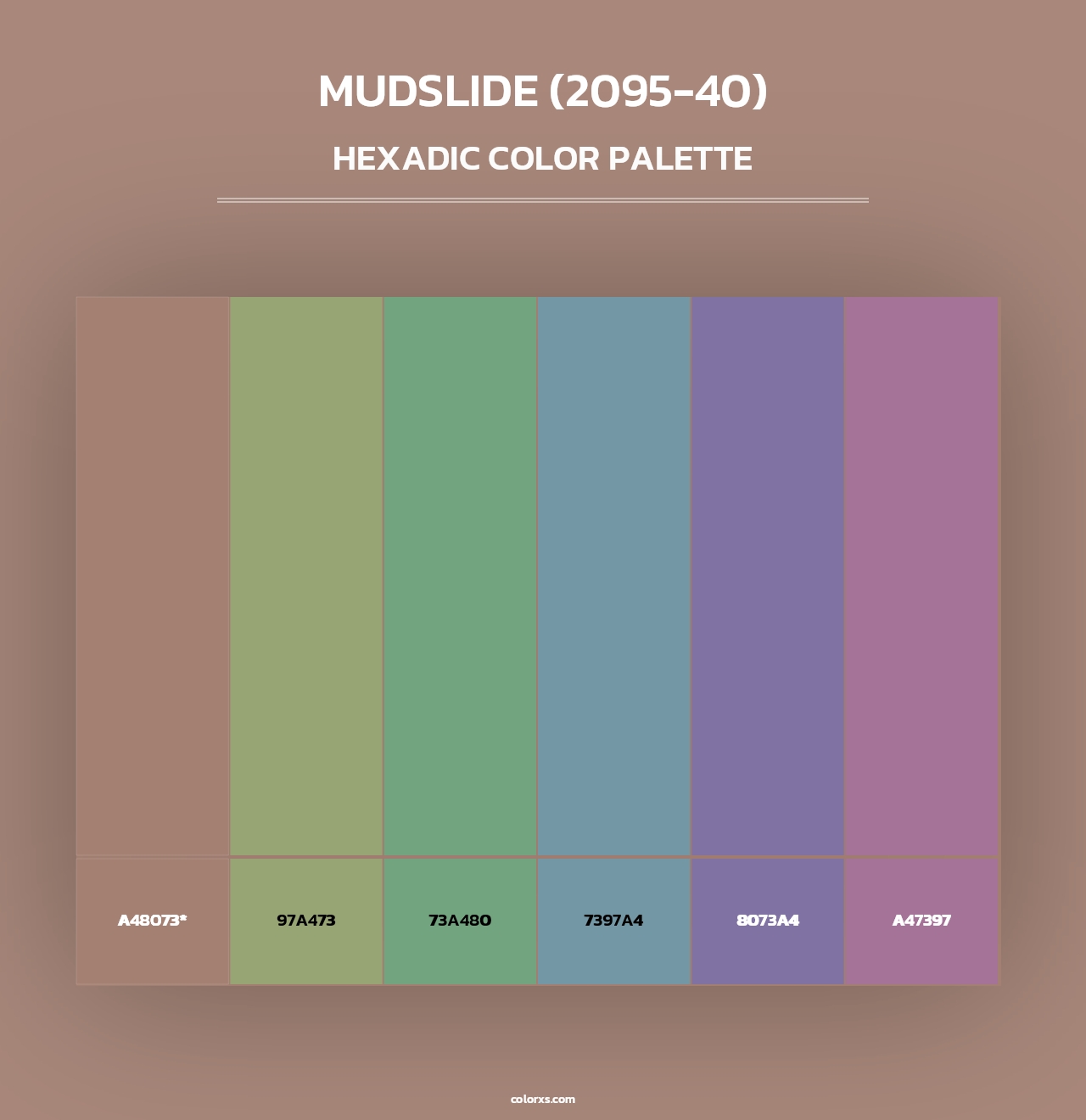 Mudslide (2095-40) - Hexadic Color Palette