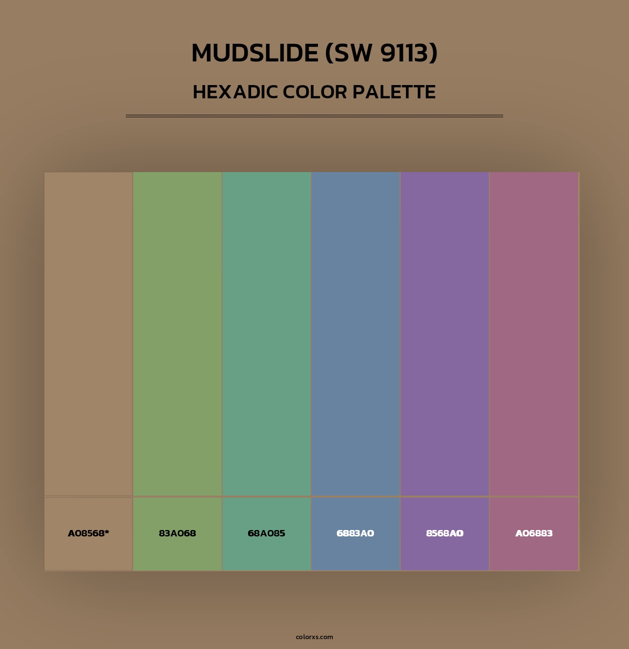 Mudslide (SW 9113) - Hexadic Color Palette