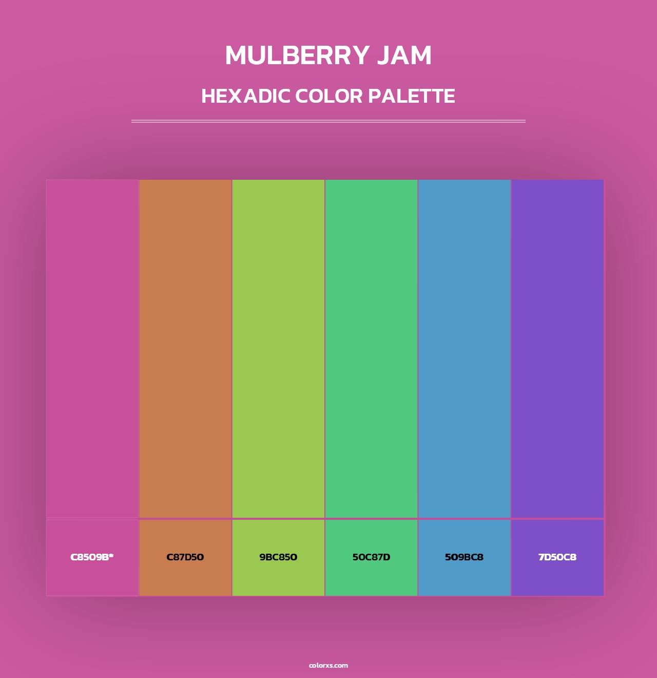 Mulberry Jam - Hexadic Color Palette
