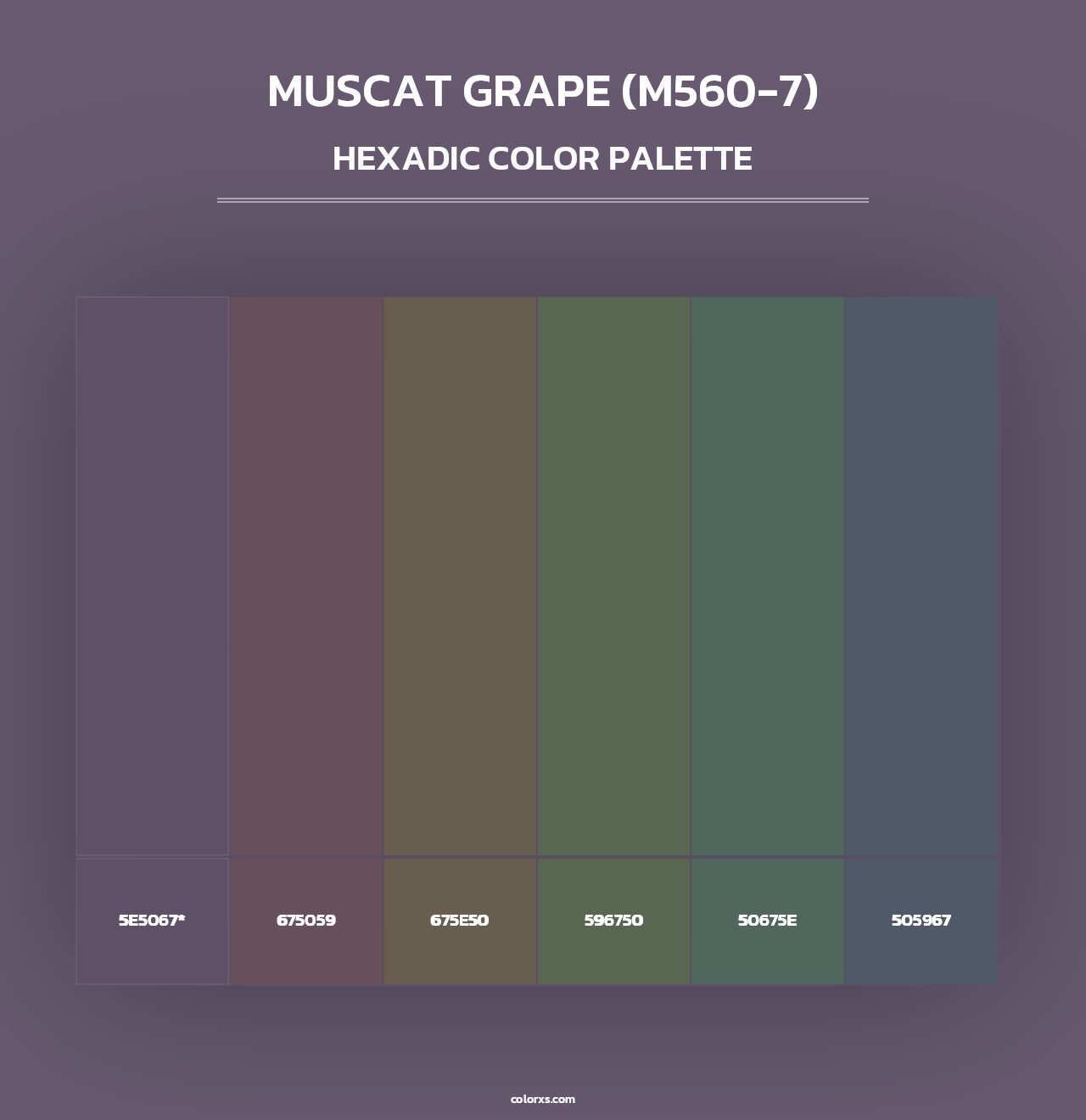 Muscat Grape (M560-7) - Hexadic Color Palette