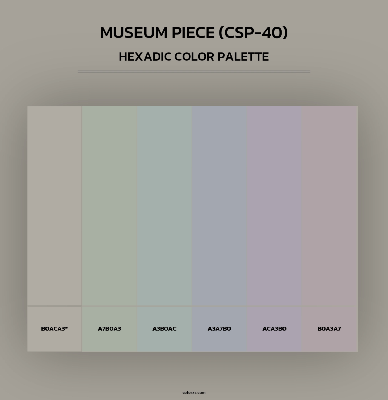 Museum Piece (CSP-40) - Hexadic Color Palette
