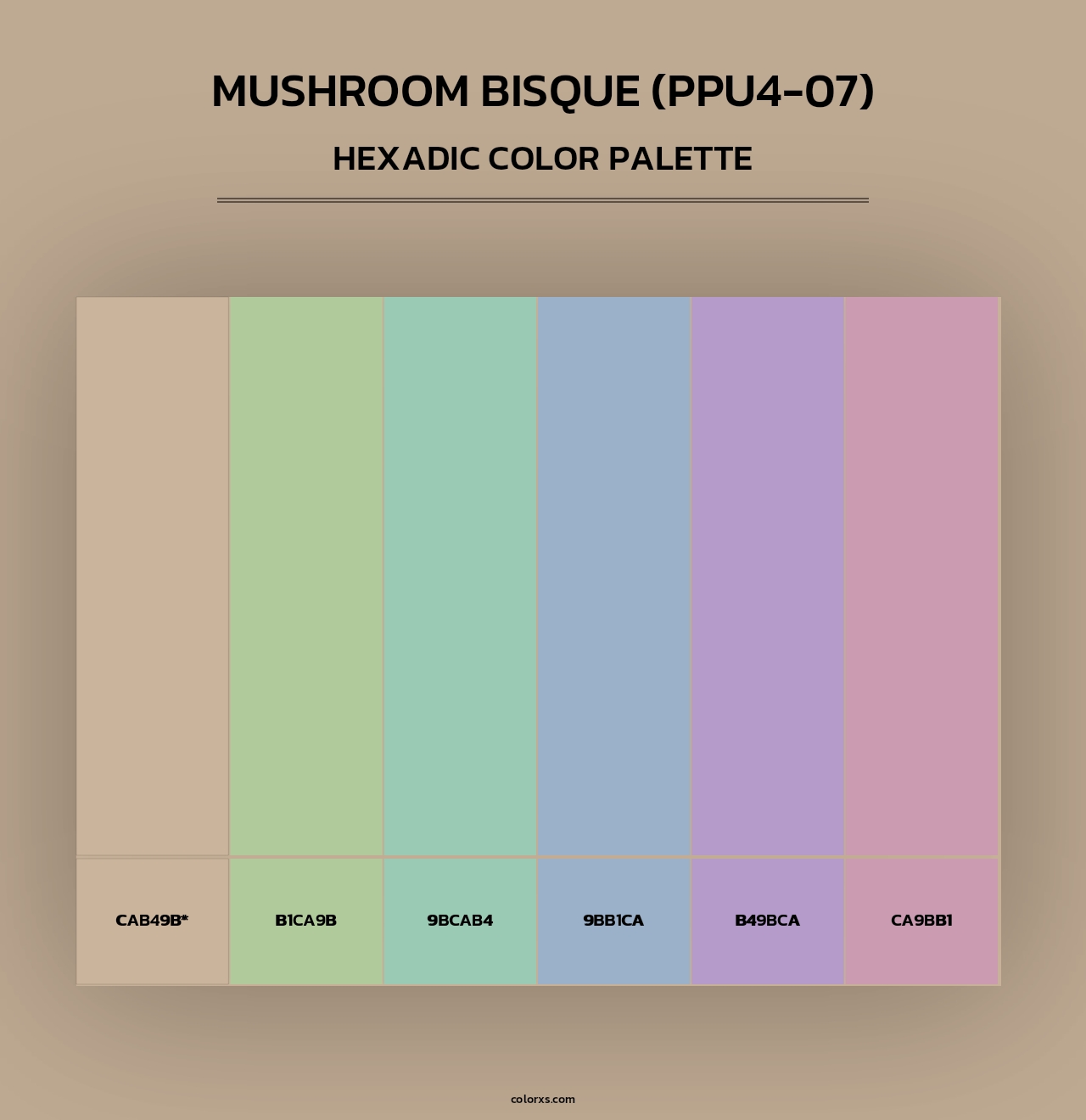 Mushroom Bisque (PPU4-07) - Hexadic Color Palette