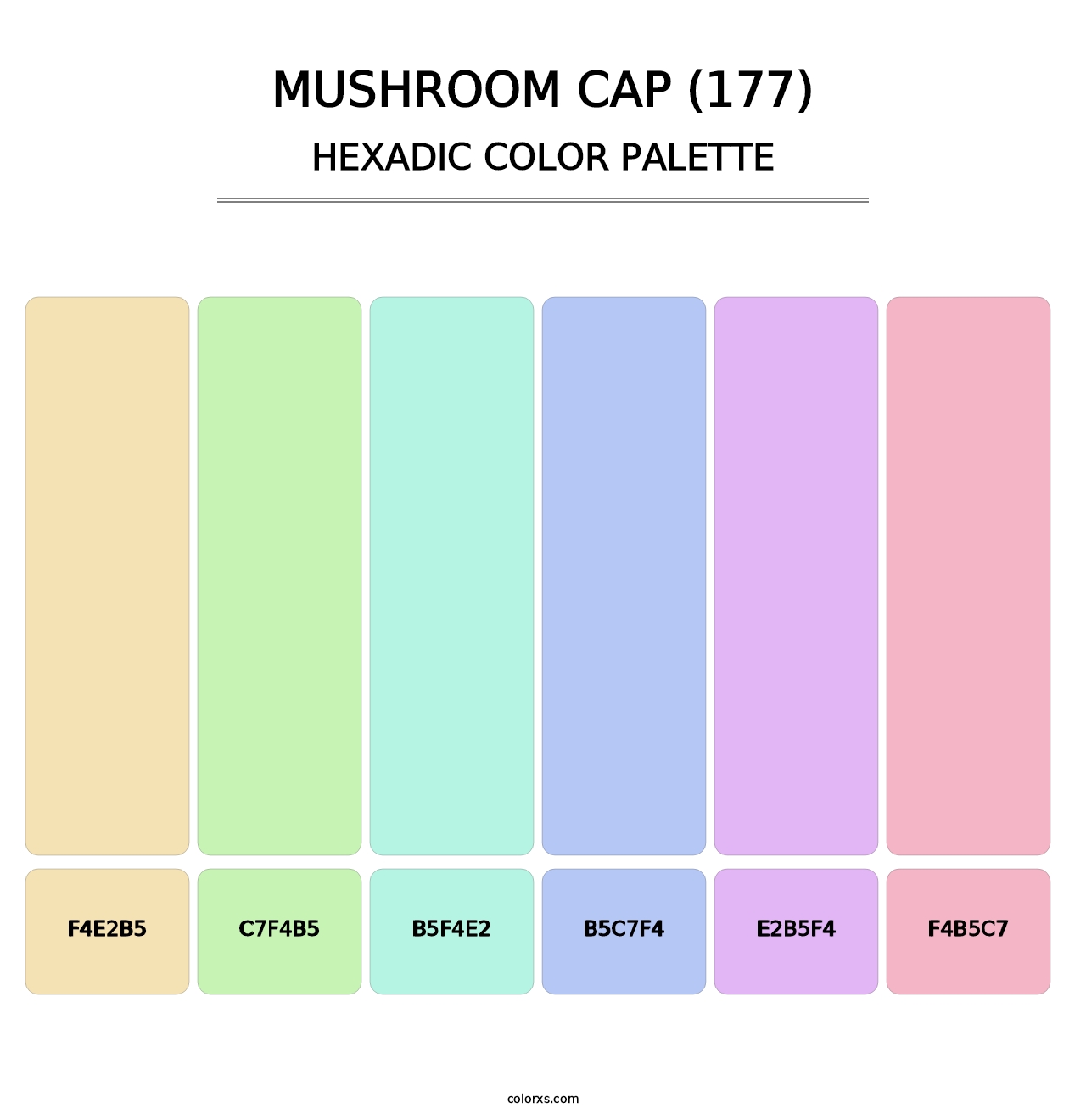 Mushroom Cap (177) - Hexadic Color Palette