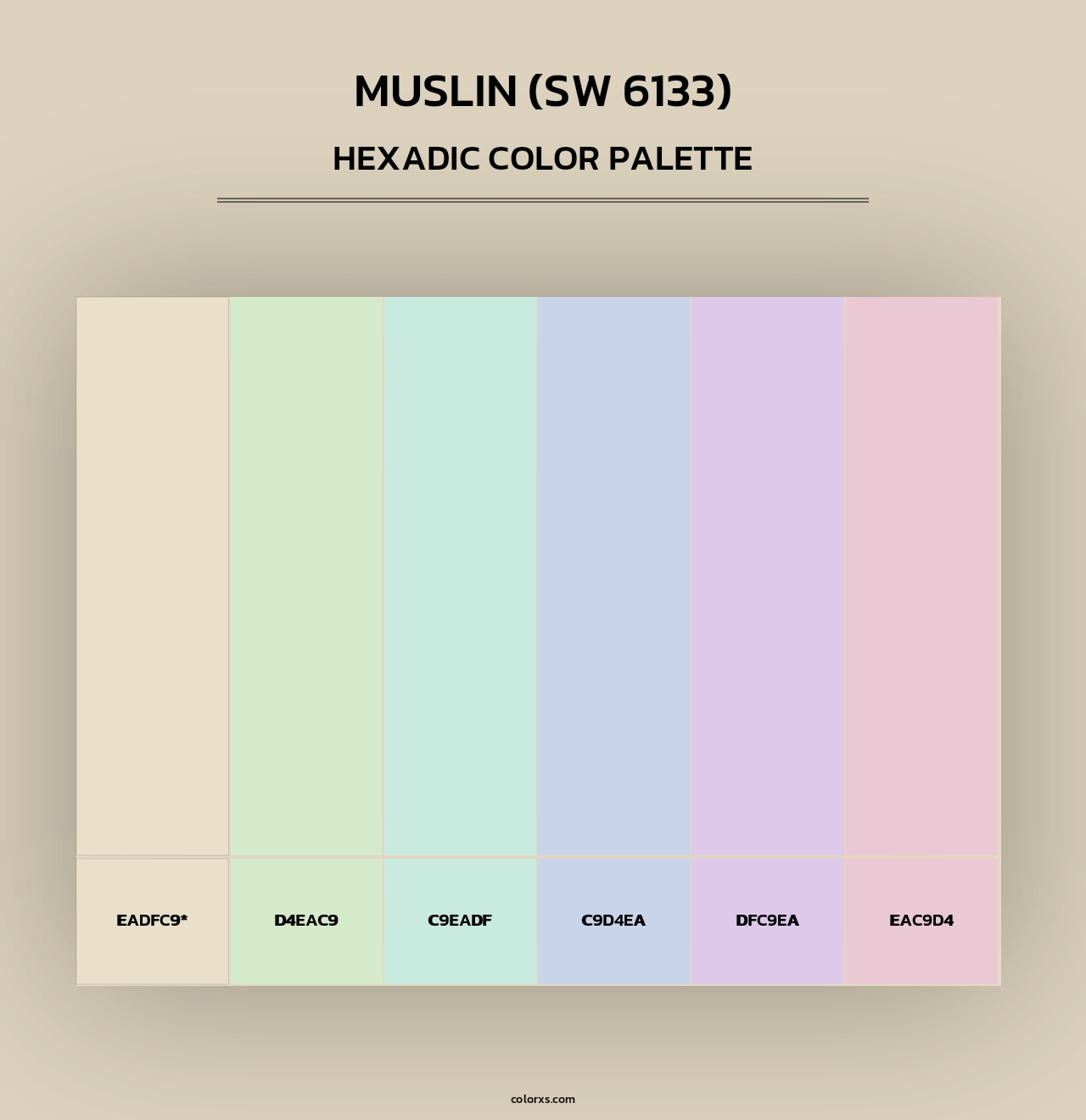 Muslin (SW 6133) - Hexadic Color Palette