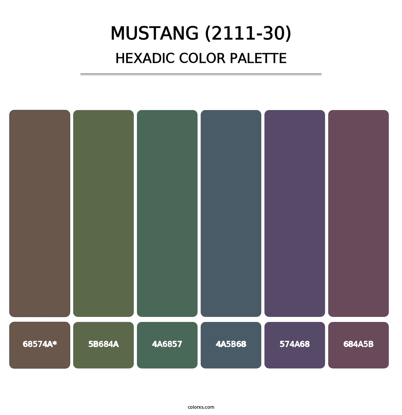 Mustang (2111-30) - Hexadic Color Palette