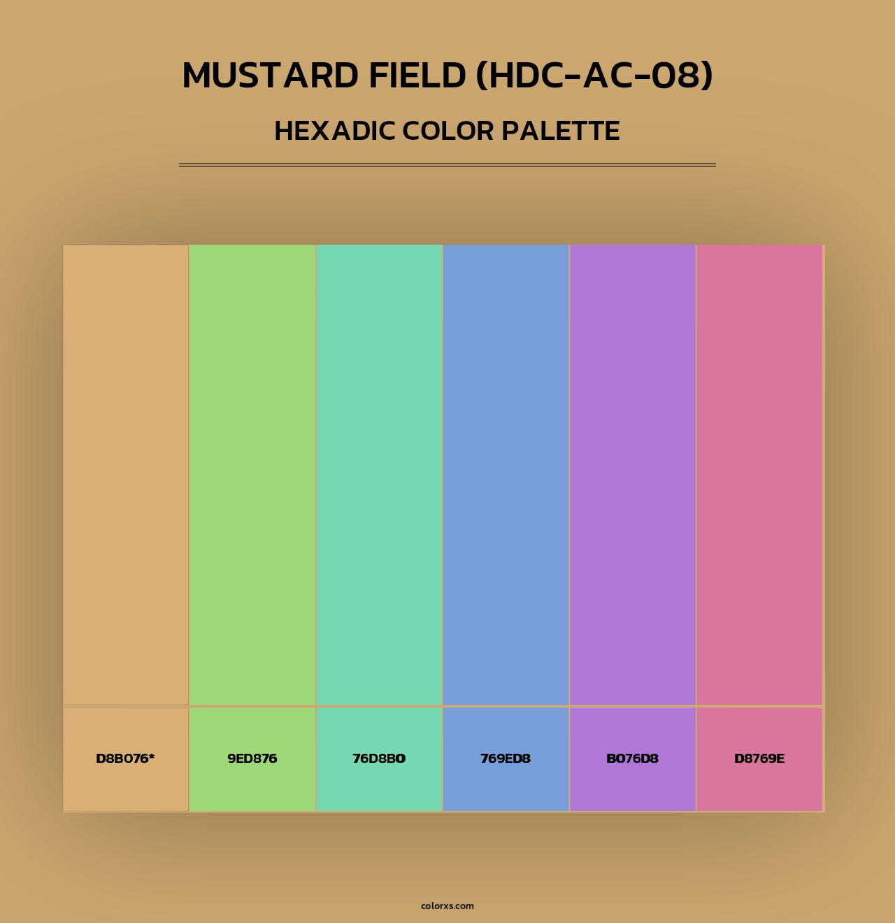 Mustard Field (HDC-AC-08) - Hexadic Color Palette