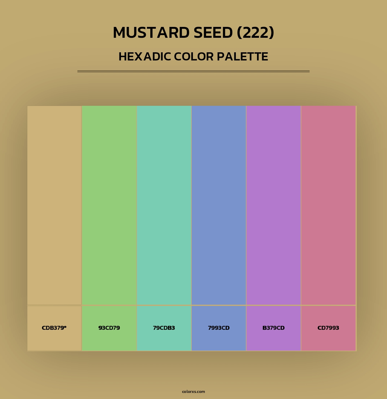 Mustard Seed (222) - Hexadic Color Palette