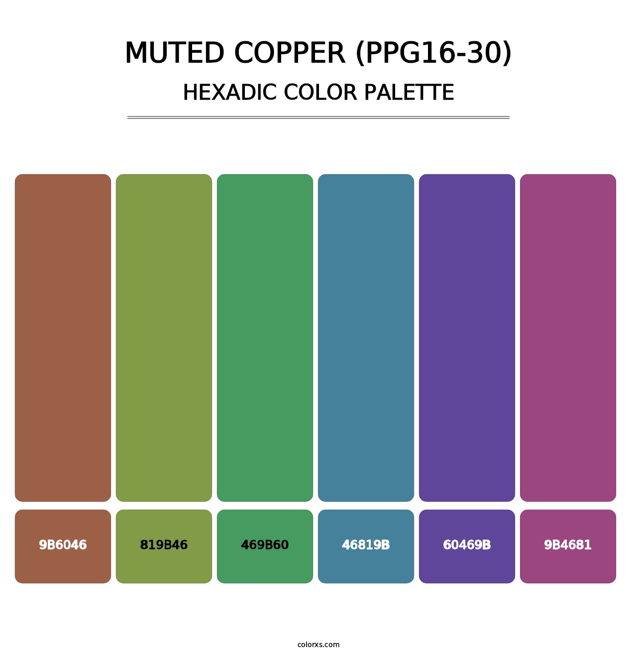 Muted Copper (PPG16-30) - Hexadic Color Palette