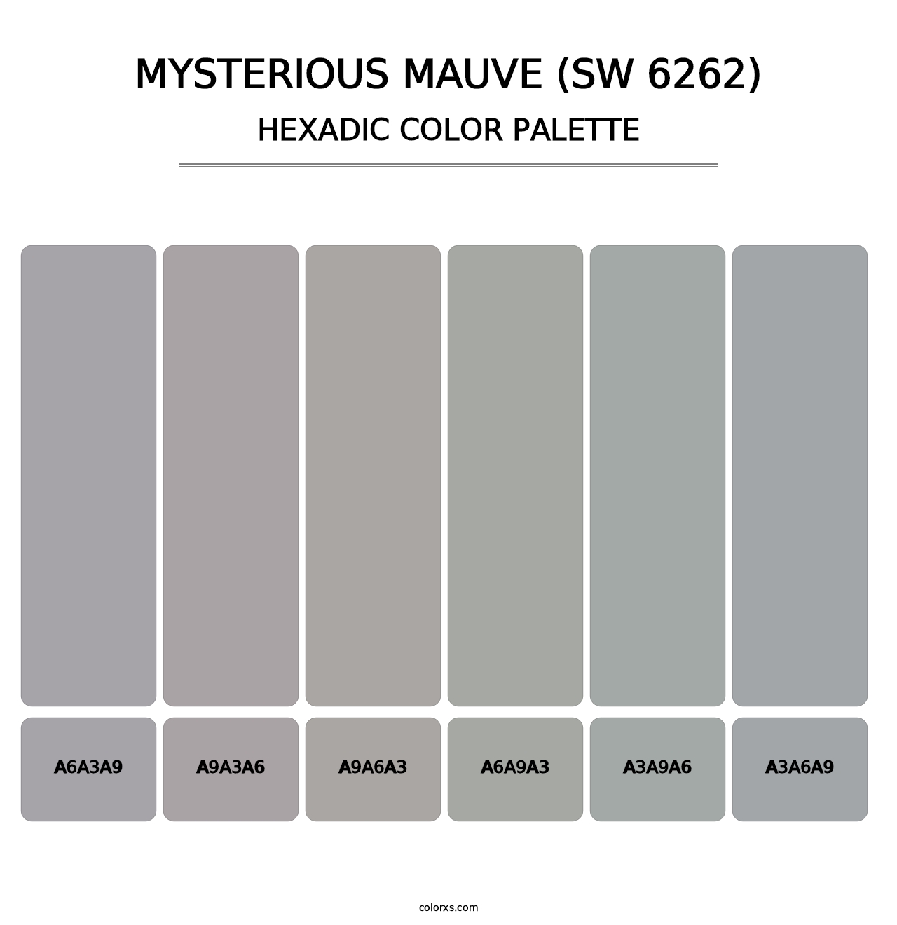 Mysterious Mauve (SW 6262) - Hexadic Color Palette