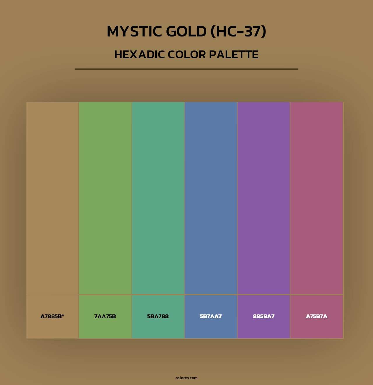 Mystic Gold (HC-37) - Hexadic Color Palette