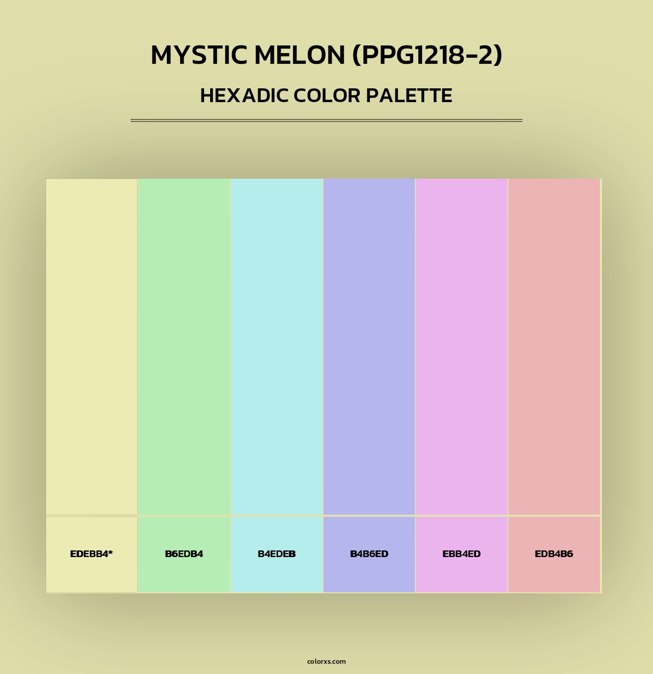 Mystic Melon (PPG1218-2) - Hexadic Color Palette