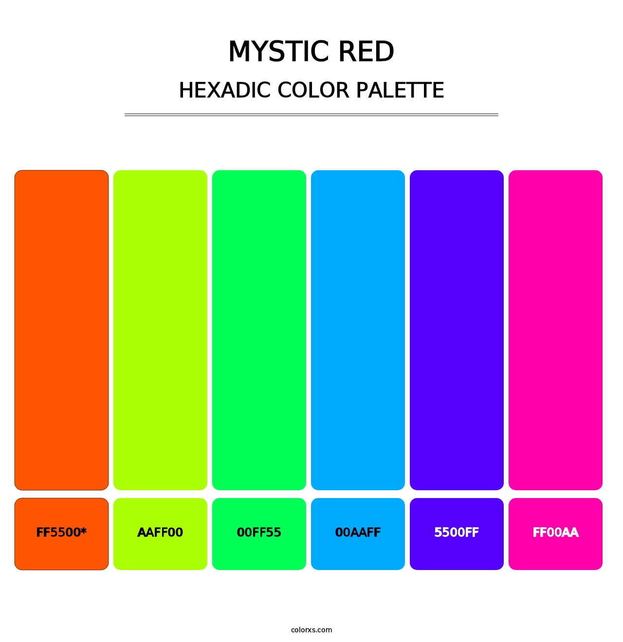 Mystic Red - Hexadic Color Palette