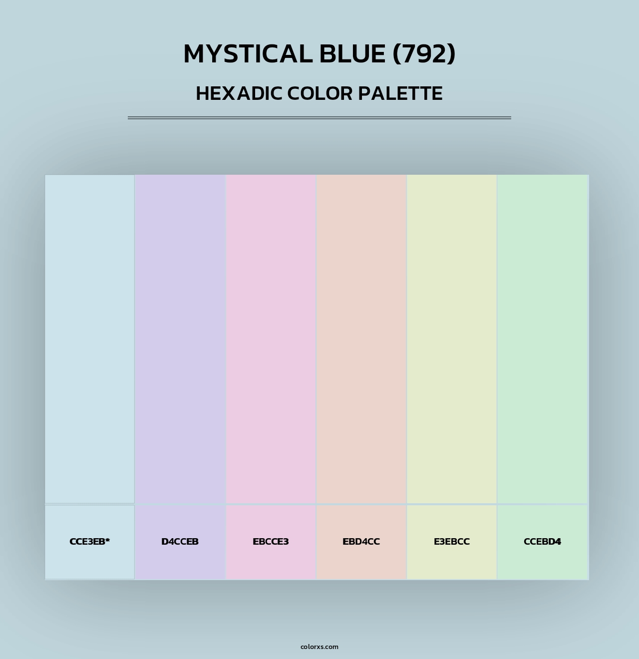 Mystical Blue (792) - Hexadic Color Palette