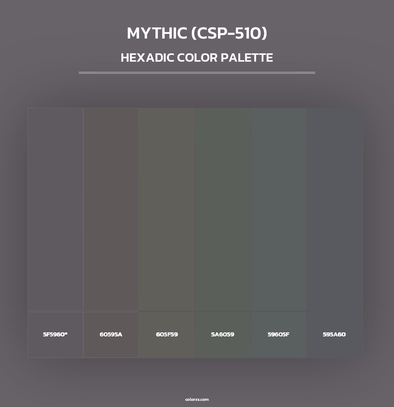 Mythic (CSP-510) - Hexadic Color Palette