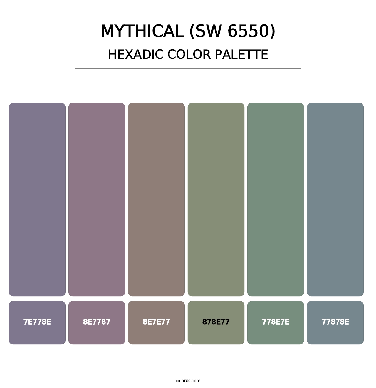 Mythical (SW 6550) - Hexadic Color Palette