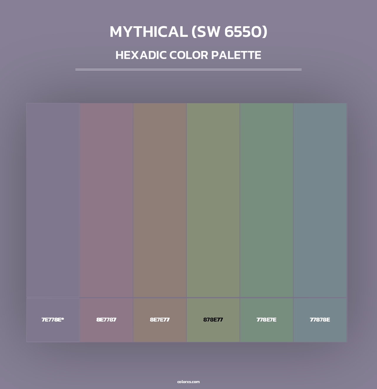 Mythical (SW 6550) - Hexadic Color Palette