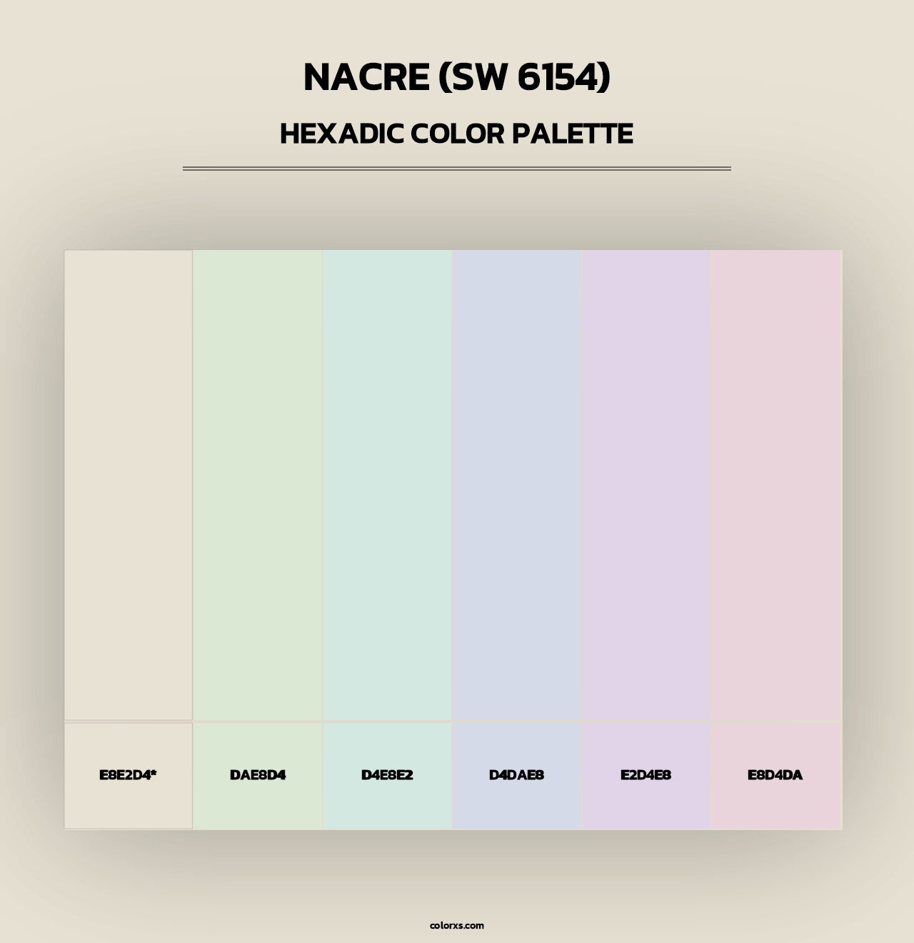 Nacre (SW 6154) - Hexadic Color Palette