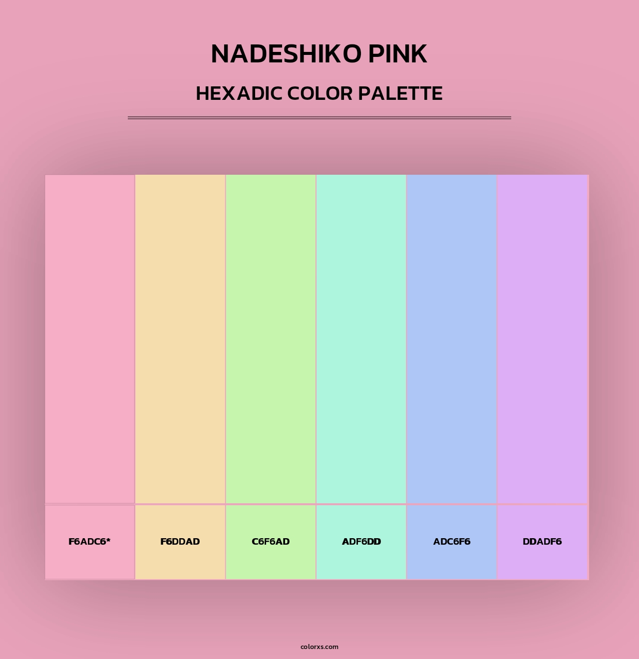Nadeshiko Pink - Hexadic Color Palette