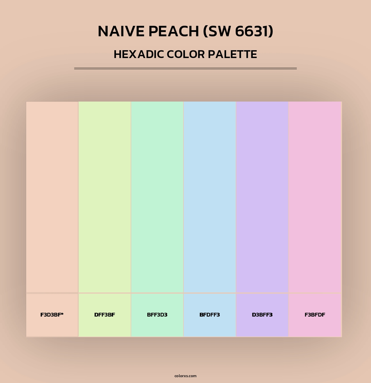 Naive Peach (SW 6631) - Hexadic Color Palette