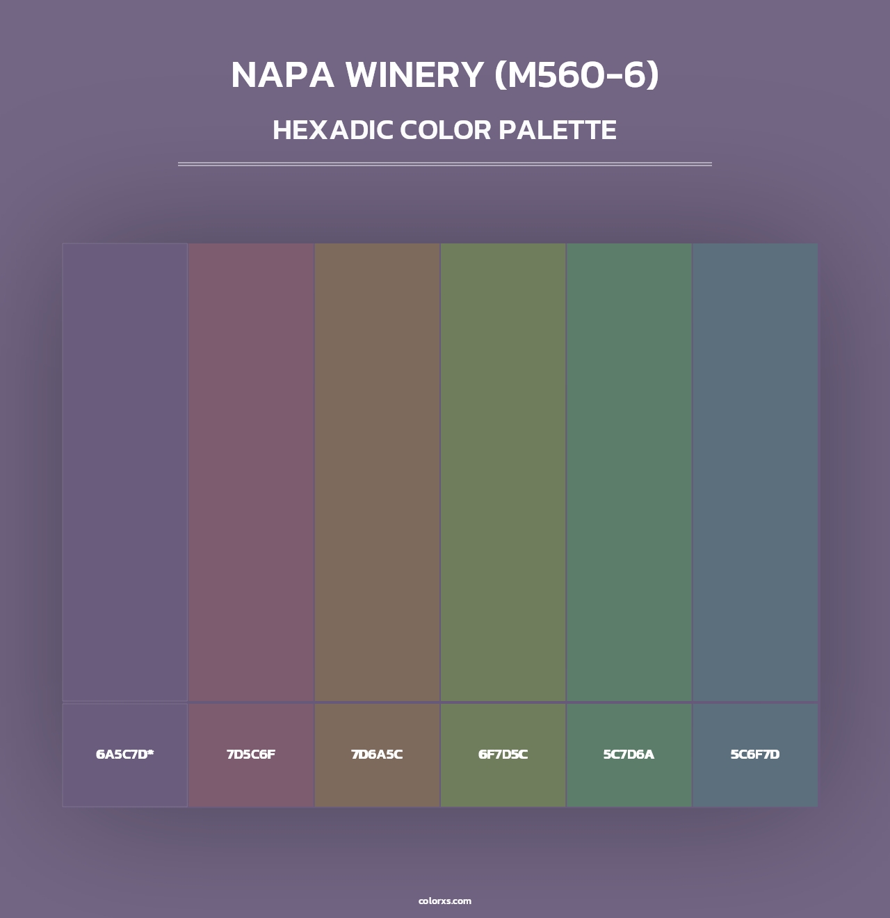 Napa Winery (M560-6) - Hexadic Color Palette