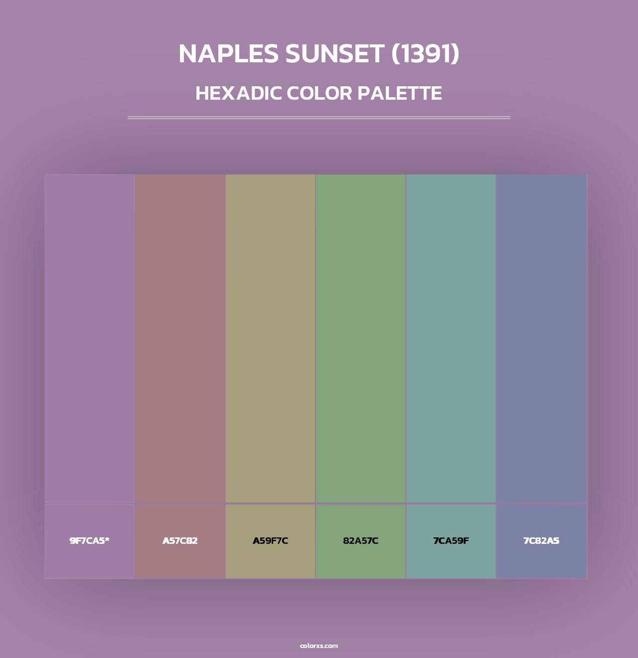 Naples Sunset (1391) - Hexadic Color Palette