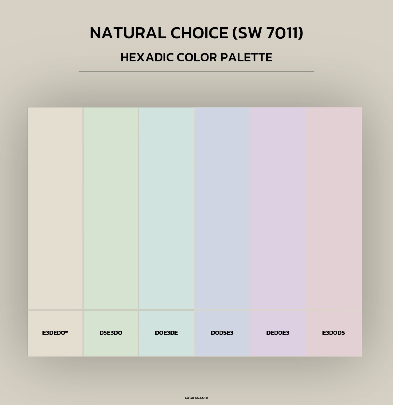 Natural Choice (SW 7011) - Hexadic Color Palette