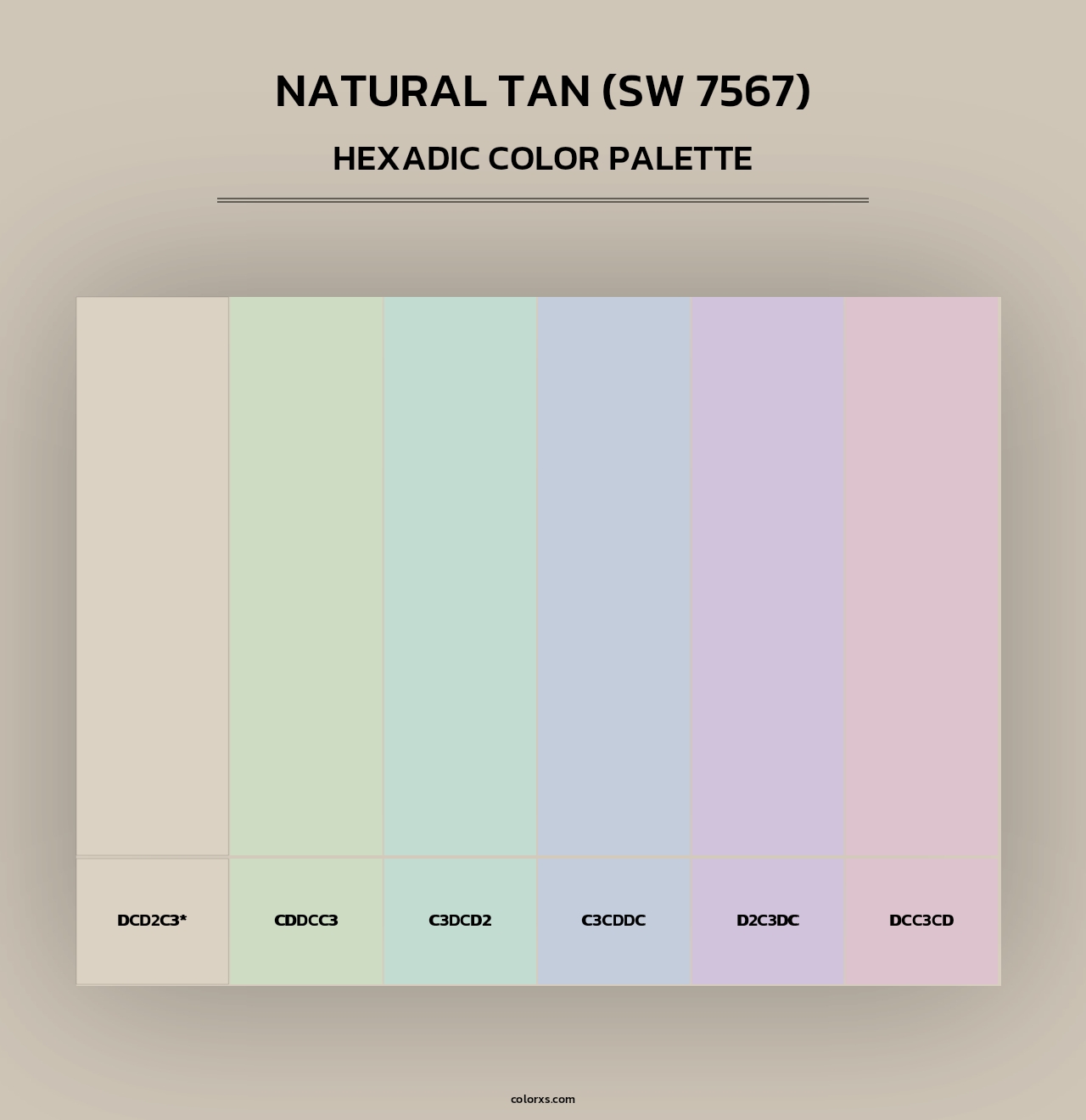 Natural Tan (SW 7567) - Hexadic Color Palette