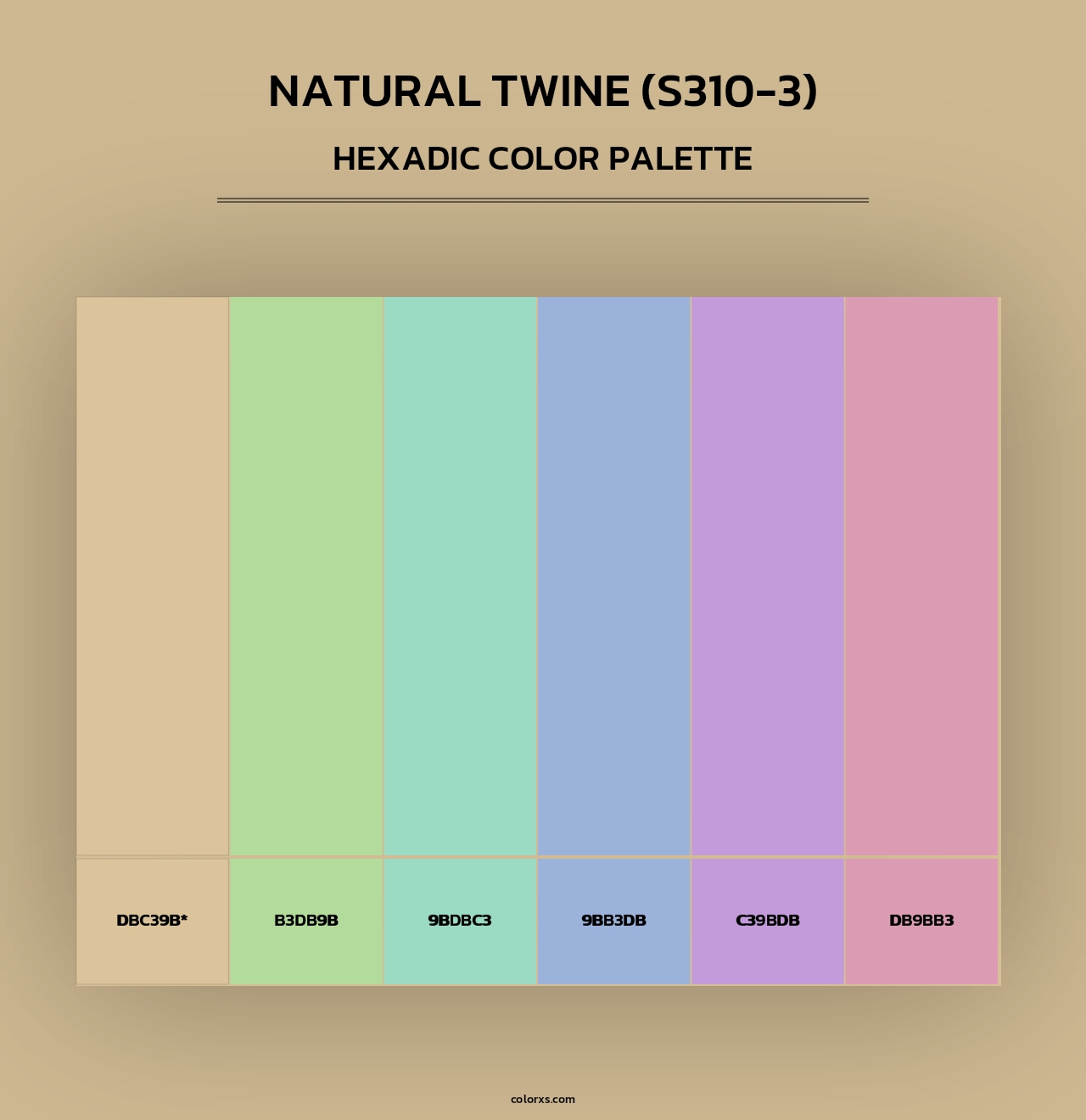 Natural Twine (S310-3) - Hexadic Color Palette