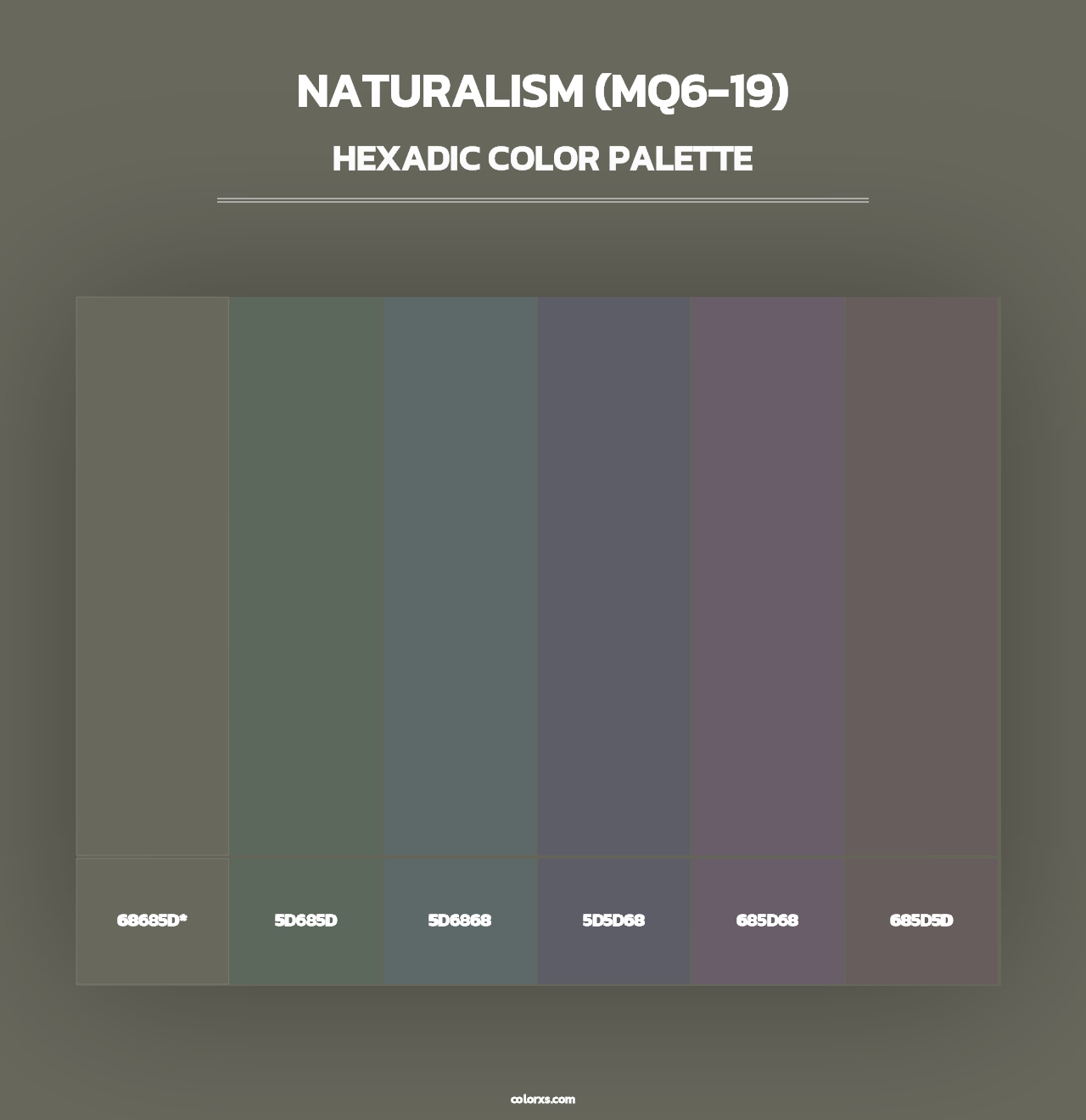 Naturalism (MQ6-19) - Hexadic Color Palette