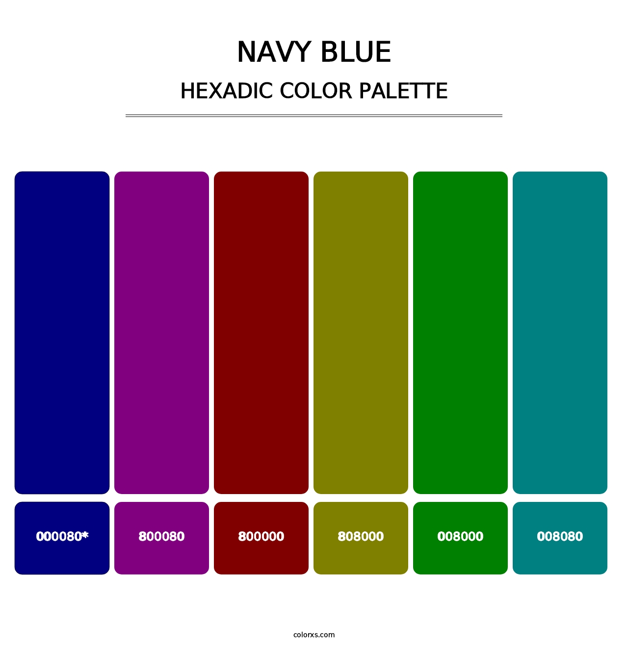 Navy Blue - Hexadic Color Palette