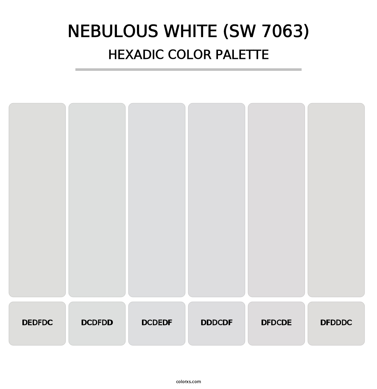 Nebulous White (SW 7063) - Hexadic Color Palette