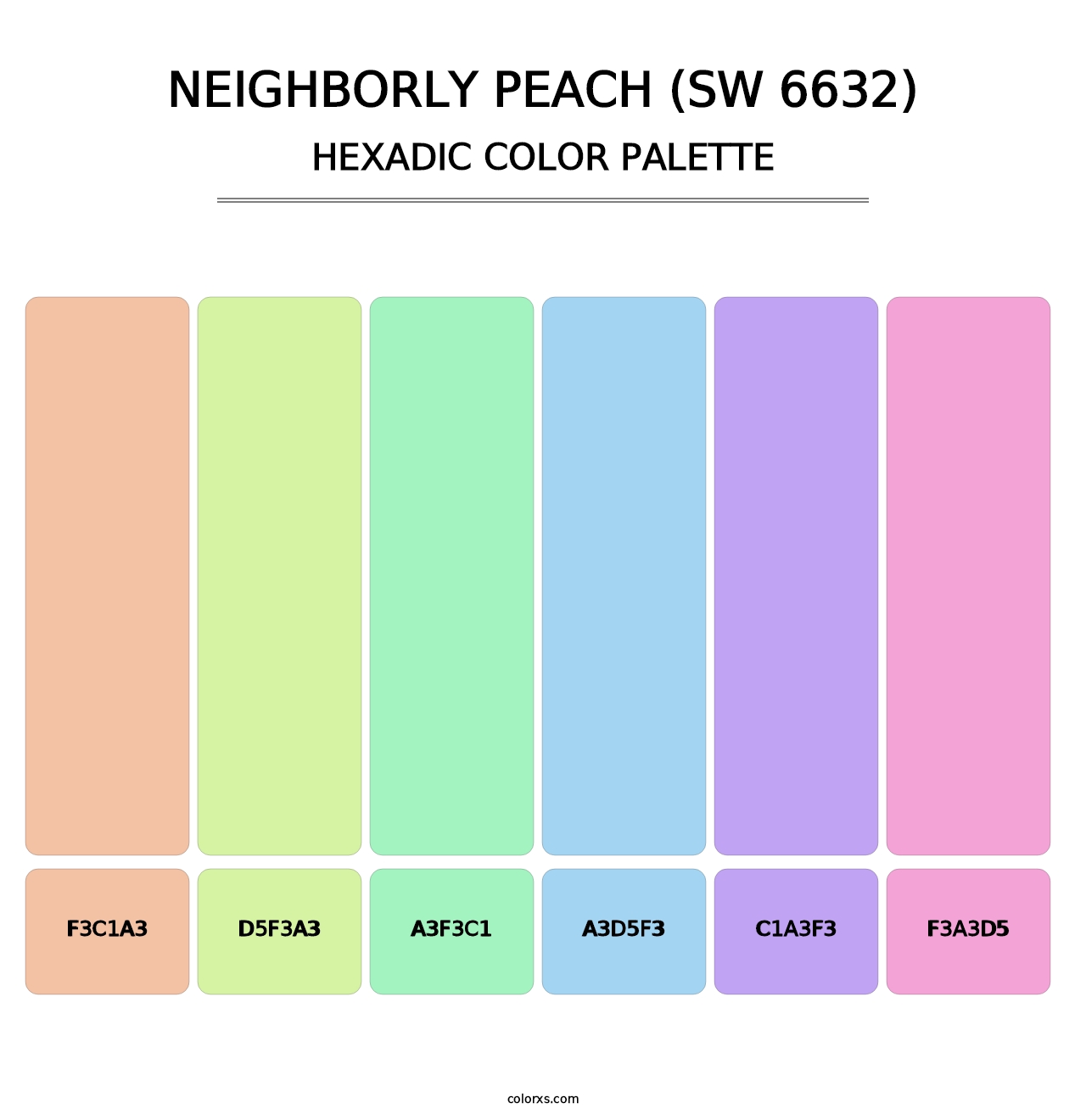 Neighborly Peach (SW 6632) - Hexadic Color Palette
