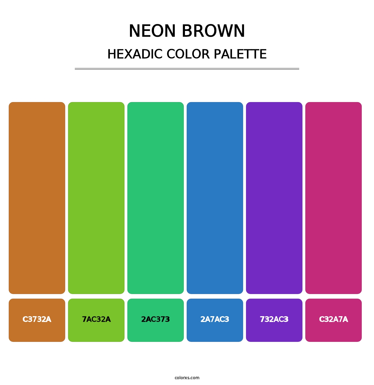 Neon Brown - Hexadic Color Palette