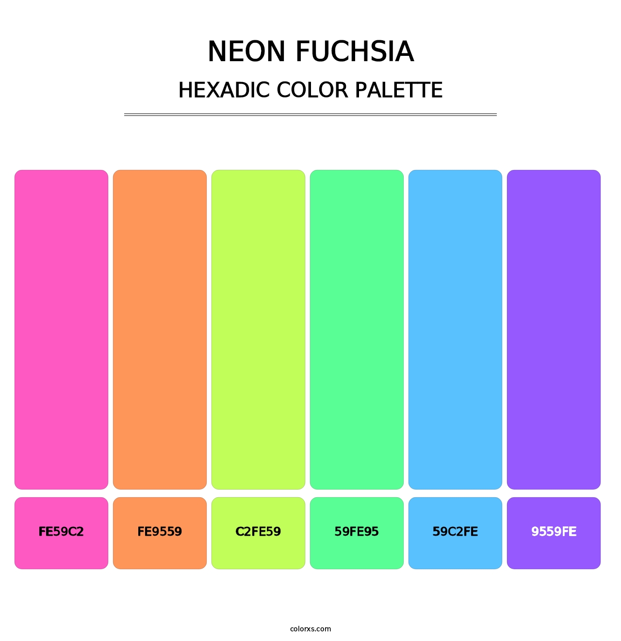 Neon Fuchsia - Hexadic Color Palette