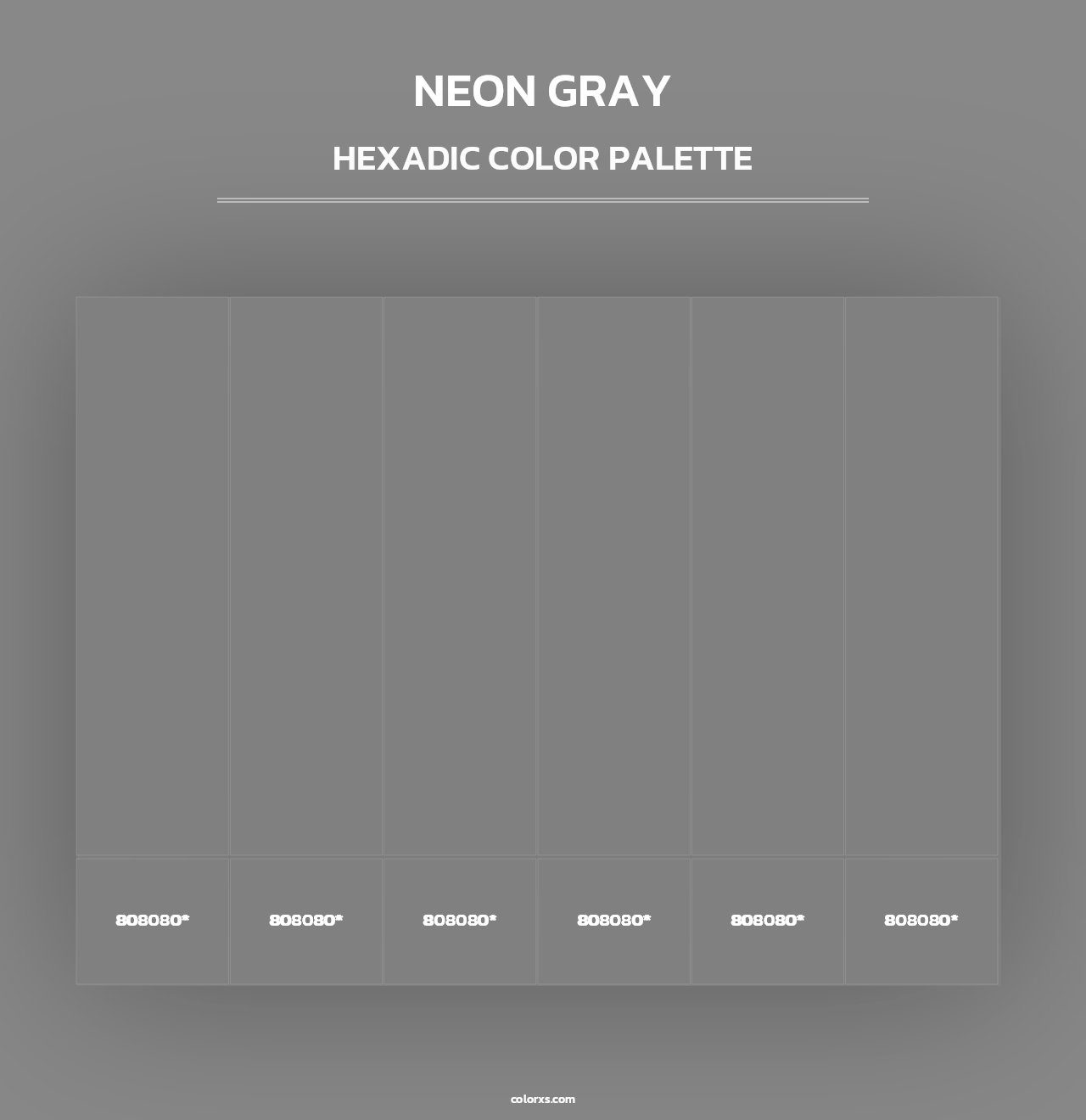 Neon Gray - Hexadic Color Palette