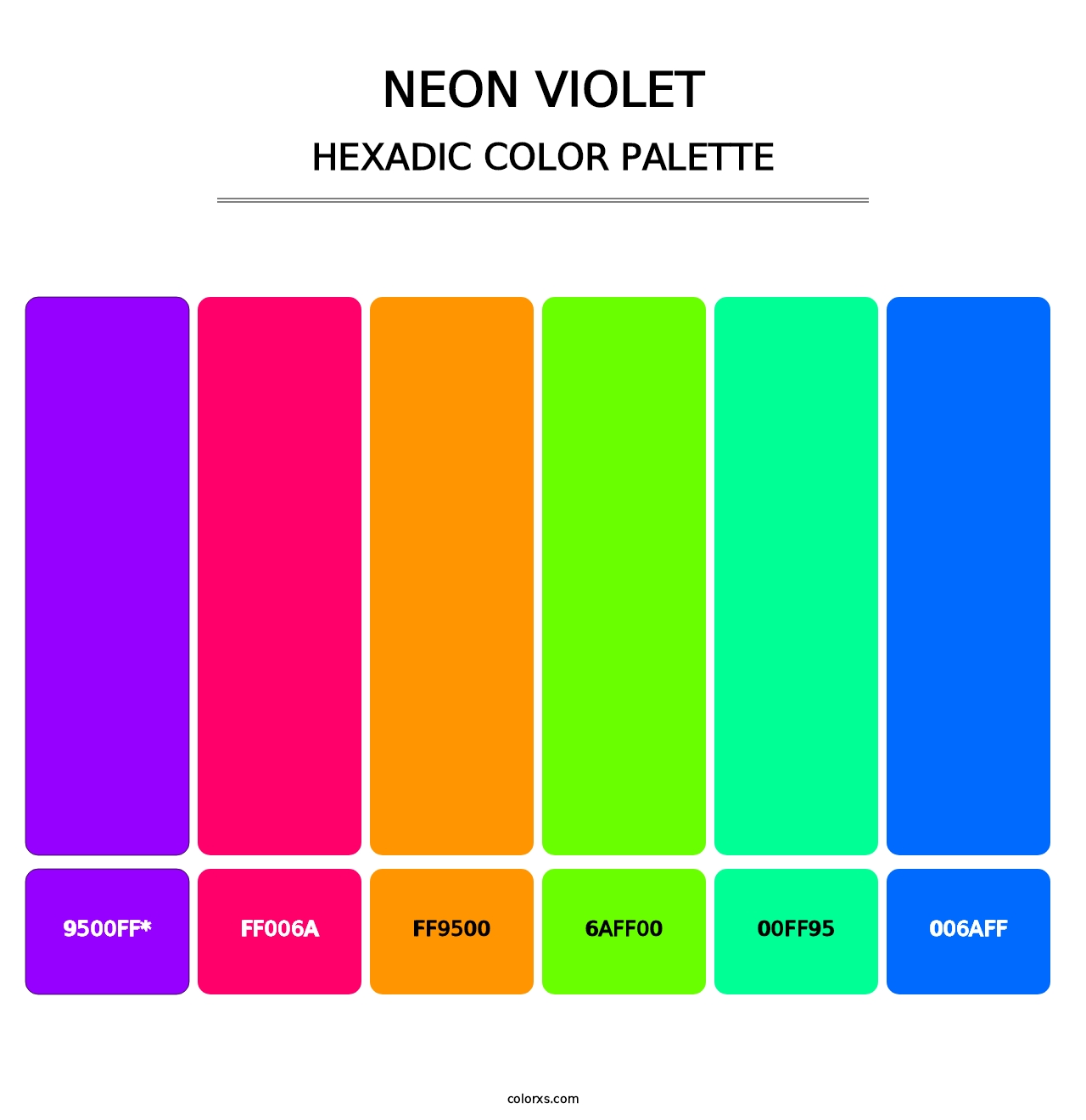 Neon Violet - Hexadic Color Palette