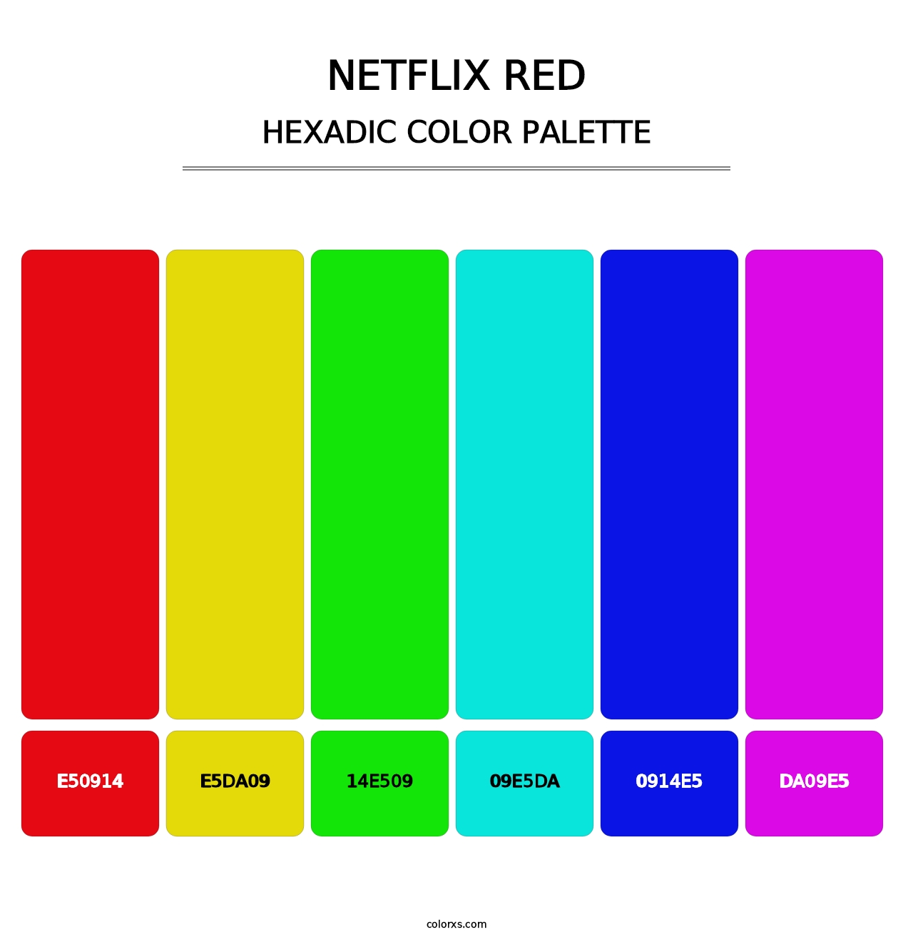Netflix Red - Hexadic Color Palette