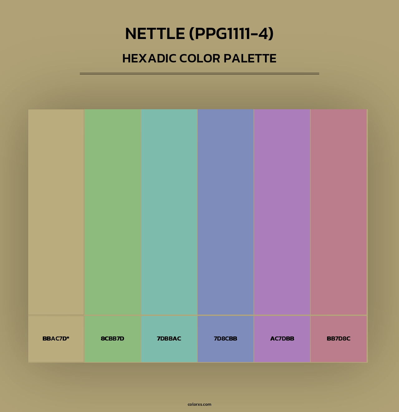 Nettle (PPG1111-4) - Hexadic Color Palette