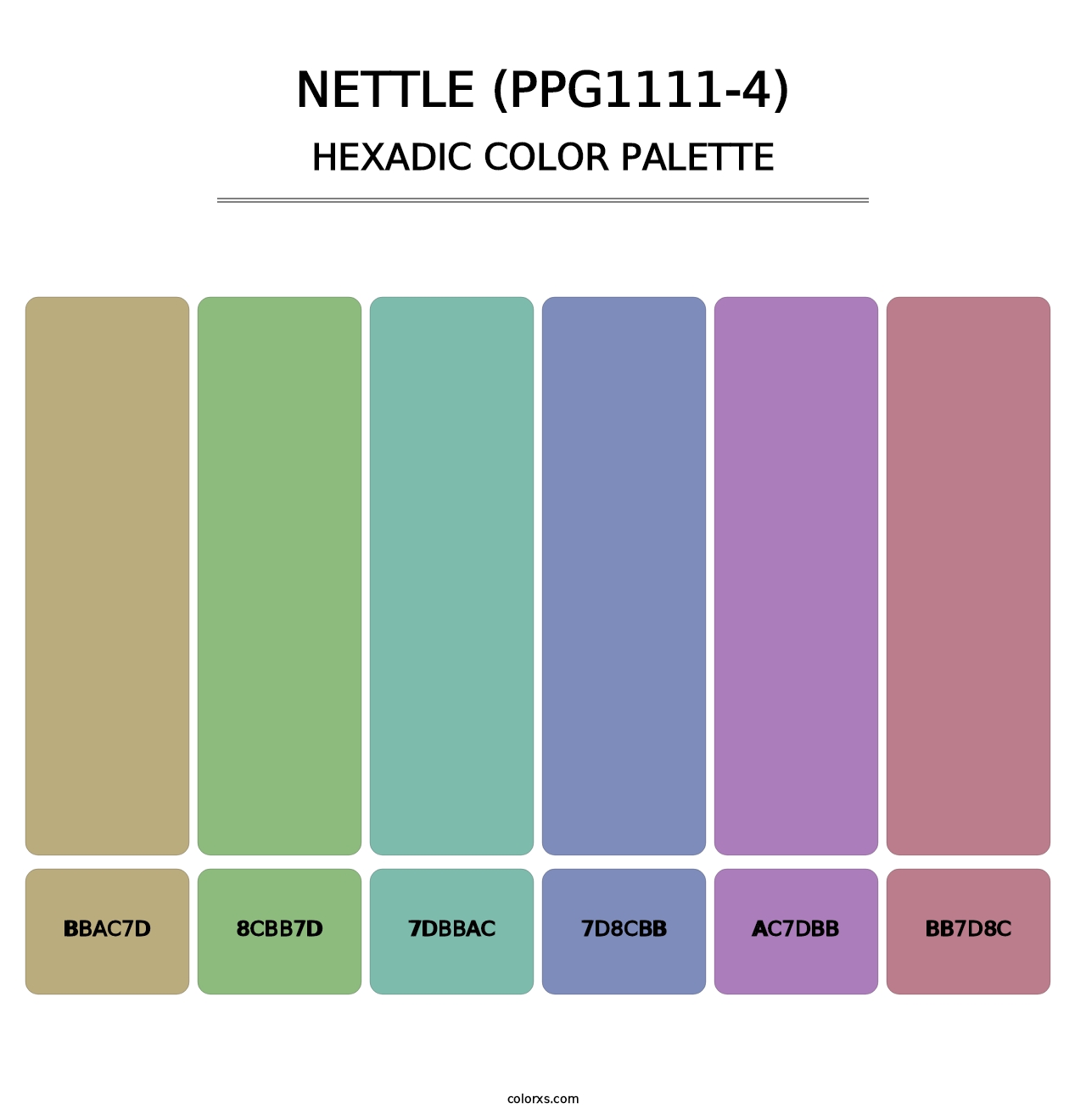 Nettle (PPG1111-4) - Hexadic Color Palette